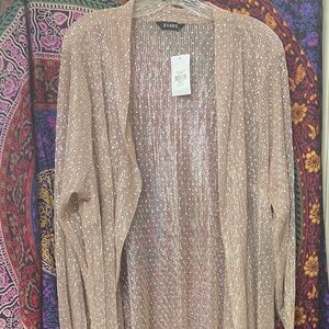 New! NWT - Torrid City Chic, Blush Kimona with sparkles size 30/32